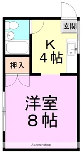 フラットK【2階】の間取り