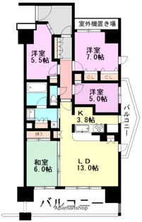 サンクタス佐倉駅前【12階】の間取り