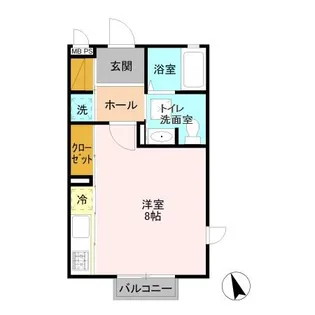 グローリア酒々井【101号室】の間取り