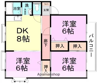 ハイツ遊都飛愛【2階】の間取り