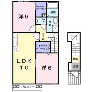 パッシオーネ B【2階】の間取り