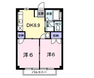 ニューシティ城Ⅱ【1階】の間取り