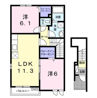 アルモニーB【2階】の間取り
