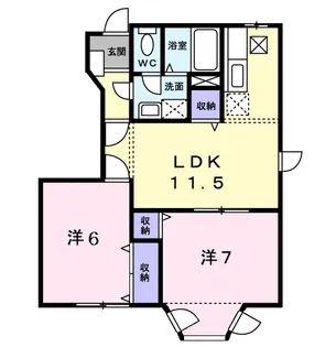 アヴェニールイグチⅡ【1階】の間取り