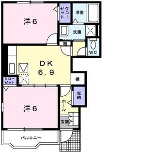 プロムナード B【1階】の間取り
