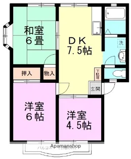 ハイツシャングリラB【2階】の間取り