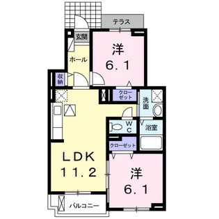 メテオールA【1階】の間取り
