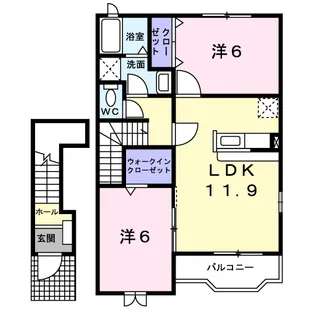 プロムナード A【2階】の間取り