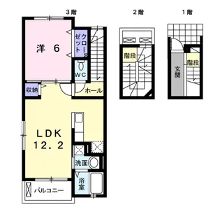 グランディール富里Ⅱ【3階】の間取り
