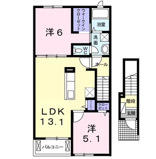 グランデレジデンス・トレ【2階】の間取り