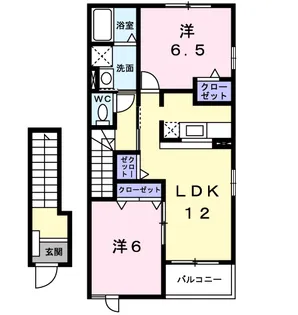 アンソレイエ Ⅶ【2階】の間取り