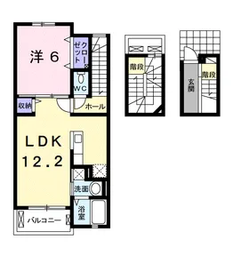 1LDKの間取り画像