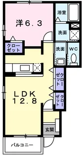 ピアッツァ・プリートA【1階】の間取り