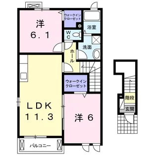 フォルトゥーナ Ⅱ【2階】の間取り