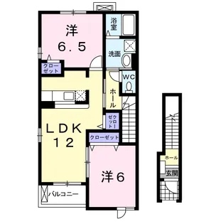 サンリット ガーデンE【2階】の間取り