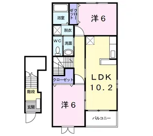 プロムナード D【2階】の間取り