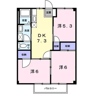 シェルブール【1階】の間取り