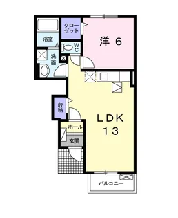 ヴァン フルールⅡ【1階】の間取り