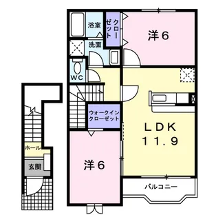 サンリット ガーデンB【2階】の間取り