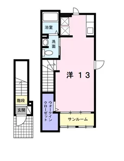 グランシャールⅡ【2階】の間取り