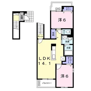 シャイネス ストーリアⅠ【2階】の間取り