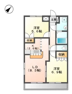 VUELA B【2階】の間取り