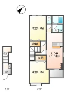 レイクビレッヂ【2階】の間取り