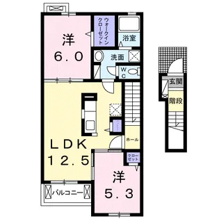 コリーヌ.アンジュⅡ【2階】の間取り
