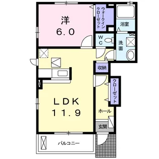 エスポワール【1階】の間取り