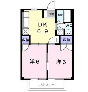 アーバンメロン【204号室】の間取り