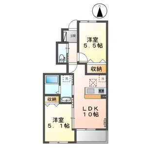 フィレンテ K・F【1階】の間取り