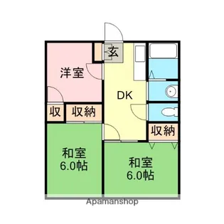 グリーンプラザA【2階】の間取り