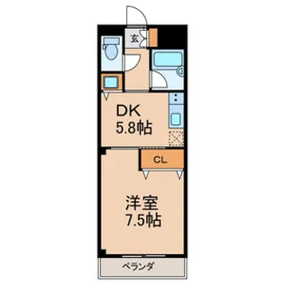 千葉県富里市七栄【マンション】の間取り