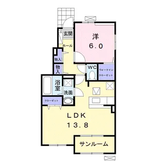 メゾンカルムⅨ【1階】の間取り