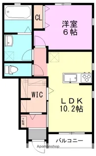 エーデルハイムE【1階】の間取り