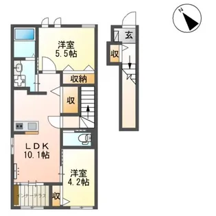 クレールスクエアS【2階】の間取り