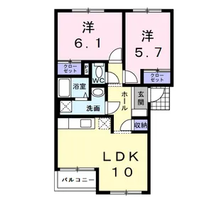 プリムローズ【2階】の間取り