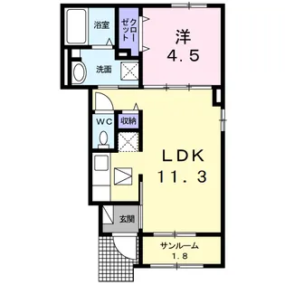 グリーンピア天神台 B【1階】の間取り