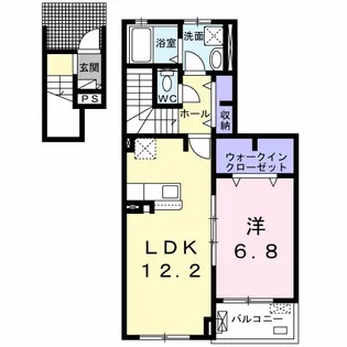 ニューウィステリアA【2階】の間取り