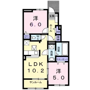 キャトルラパン【1階】の間取り