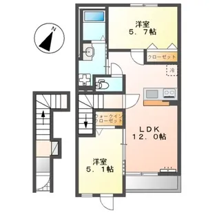 フルール【2階】の間取り