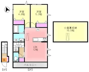 LIEN日吉台II【2階】の間取り
