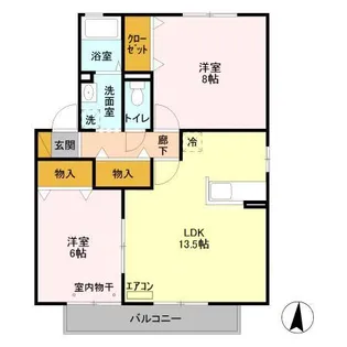 ブランドール【2階】の間取り