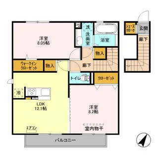 フェリス B棟【2階】の間取り
