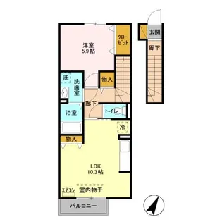 イストワール 弐番館【2階】の間取り