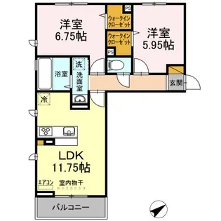 イグレット 1番館【3階】の間取り