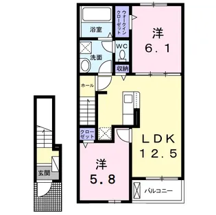 プロスペリテⅡ【2階】の間取り