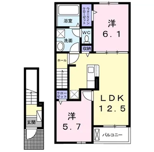 プロスペリテⅠ【2階】の間取り
