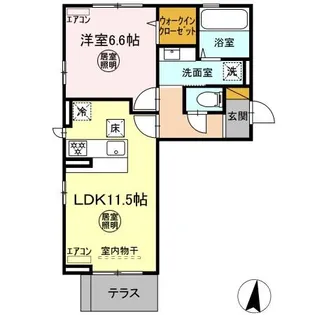 KOCHIA N・S S棟【1階】の間取り