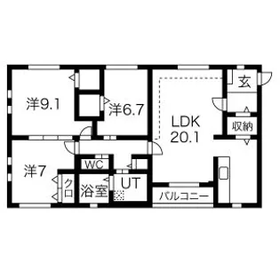 3LDKの間取り画像